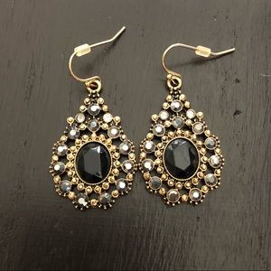 Black and gold earrings